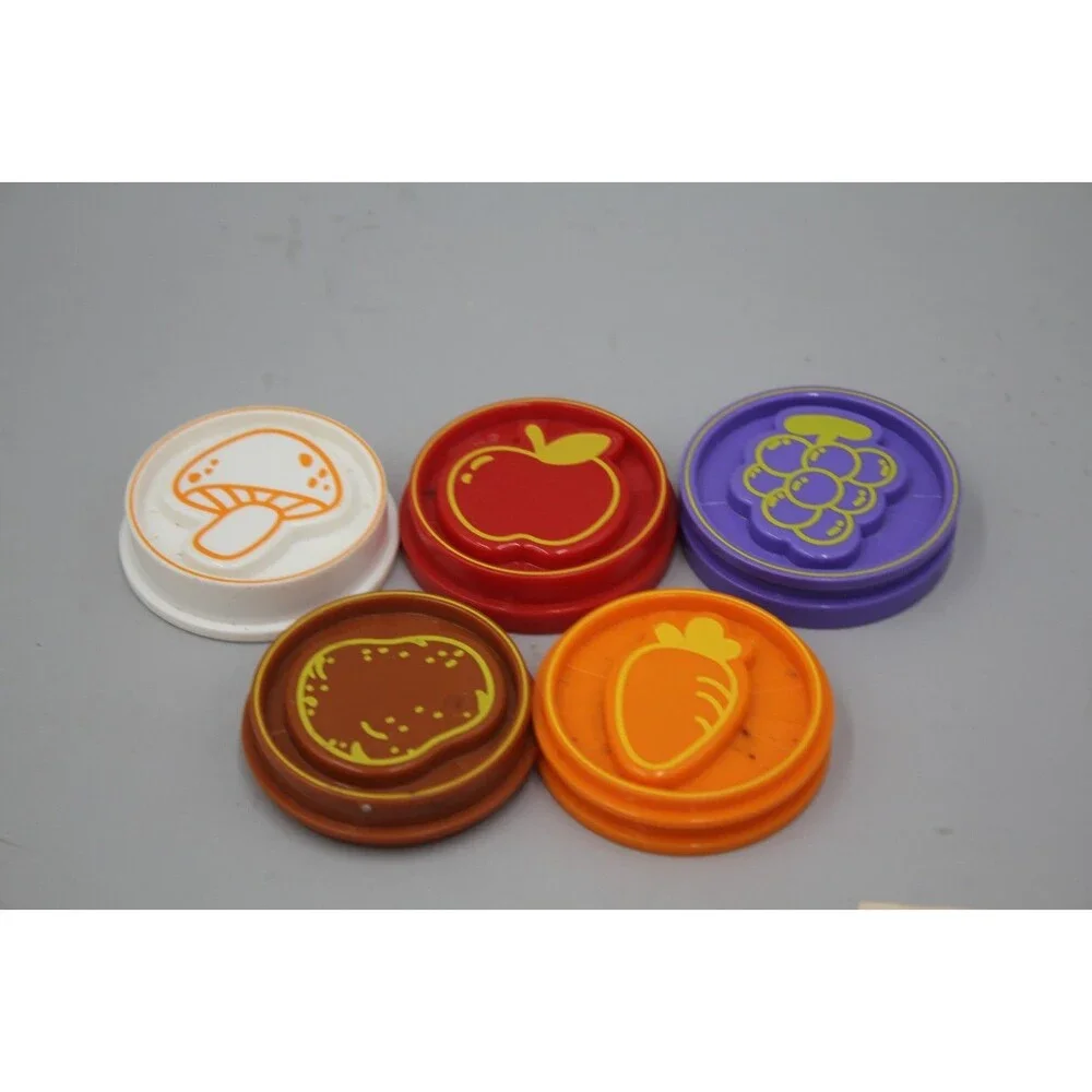 VTech Chomp and Count Dino Dinosaur Replacement Food Coins 5pcs Lot White Orange